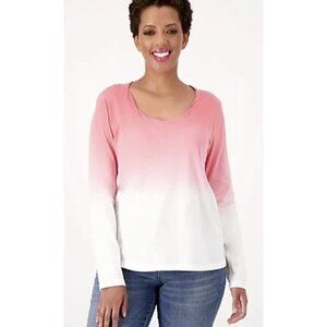Candace Cameron Bure The Ocean Dipped Long-Sleeve Tee Posey Large